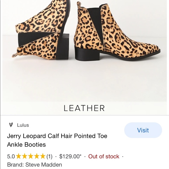 Steve Madden leopard booties - Picture 2 of 3